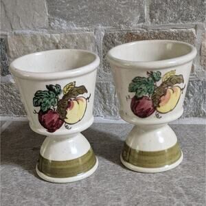 2 Provincial Fruit Poppytrail Metlox Egg Cups